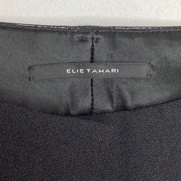 Elie Tahari Lightweight Wool Blend Trouser Pants With Patent Leather Trim Size 4 - Picture 12 of 15